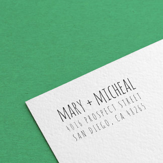 カップル結婚差出人住所ミニマエレガントリスト セルフインキングスタンプ