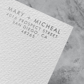 カップル結婚差出人住所ミニマエレガントリスト セルフインキングスタンプ