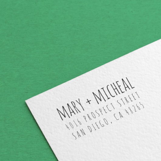 カップル結婚差出人住所ミニマエレガントリスト セルフインキングスタンプ