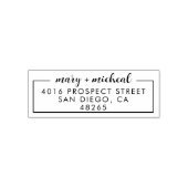 カップル結婚差出人住所ミニマエレガントリスト セルフインキングスタンプ (デザイン)