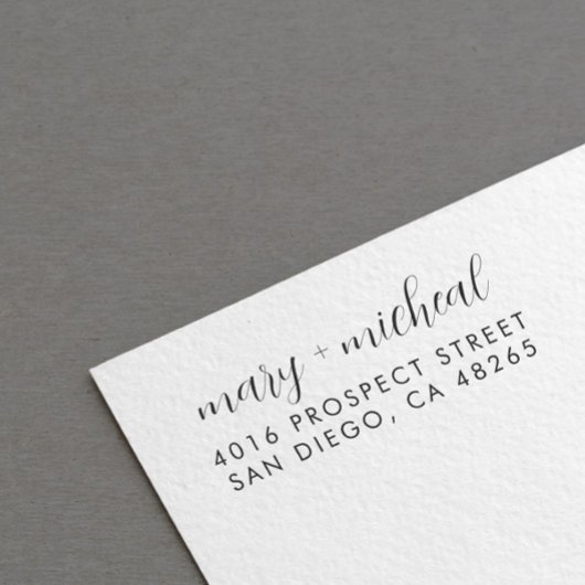 カップル結婚差出人住所ミニマエレガントリスト ラバースタンプ