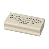 カップル結婚差出人住所ミニマエレガントリスト ラバースタンプ (スタンプ)