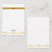 カップル結婚・モノグラムの日付装飾的なボーダー ノートカード (正面/裏面)