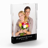 カップル記念パーソナライズされたフォトブロック フォトブロック (左)