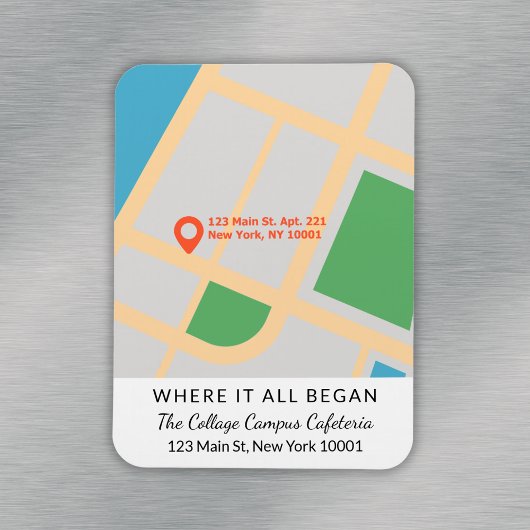 カップル記念日の記念の場所すべてがマップを開始 マグネット