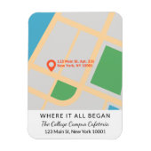 カップル記念日の記念の場所すべてがマップを開始 マグネット (縦)