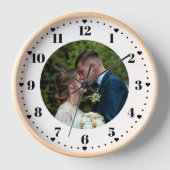 カップル記念日バレンタイン 壁時計 (正面)