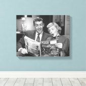 カップル読誌 キャンバスプリント (インサイチュ (ウッドフロア))