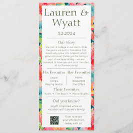 カップル豆知識トロピカルウェディングプログラム＆メニュー プログラム