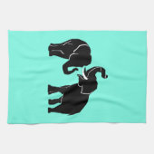 カップル象キッチンタオル – 色を選択 キッチンタオル (横)