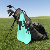 カップル象ゴルフタオル ゴルフタオル (グリーン)