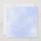 カップル赤ちゃんシャワーキラキラ小さな星 招待状 (裏面)