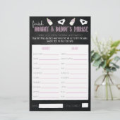 カップル赤ちゃんシャワーゲームカード (スタンド正面)