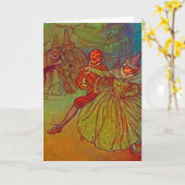 カップル踊りウィッチズウォッチング カード (黄色い花)