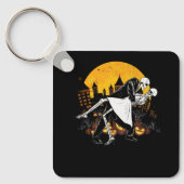 カップル踊りスケルトンヴィンテージの日の死のH キーホルダー (正面)