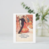カップル踊りチアオ!1936ヴィンテージ インスパイア ポストカード (スタンド正面)
