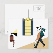 カップル踊り ポストカード (正面/裏面)