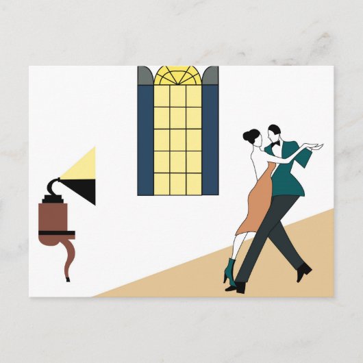 カップル踊り ポストカード (正面)