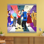 カップル踊り |レトロノスタルジック1950年代 キャンバスプリント (インサイチュ (リビング))
