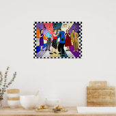 カップル踊り |レトロノスタルジック1950年代 ポスター (キッチン)