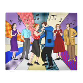 カップル踊り |レトロノスタルジック1950年代 メタルプリント