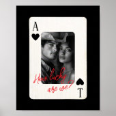 カップル遊のトランプのポーカーのカード ポスター (正面)