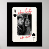 カップル遊のトランプのポーカーのカード ポスター (正面)