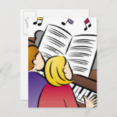 カップル遊のピアノ ポストカード (正面/裏面)