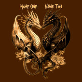 カップル金ゴールドドラゴン名の追加 コーヒーマグカップ