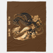 カップル金ゴールドドラゴン名前の追加60"x80" フリースブランケット (正面)