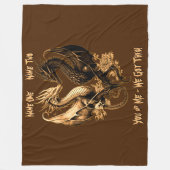 カップル金ゴールドドラゴン得名前を追加この60"x80" フリースブランケット (正面)