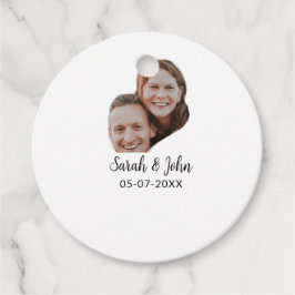 カップル顔の写真の名前の追加シンプル日付結婚の フェイバータグ
