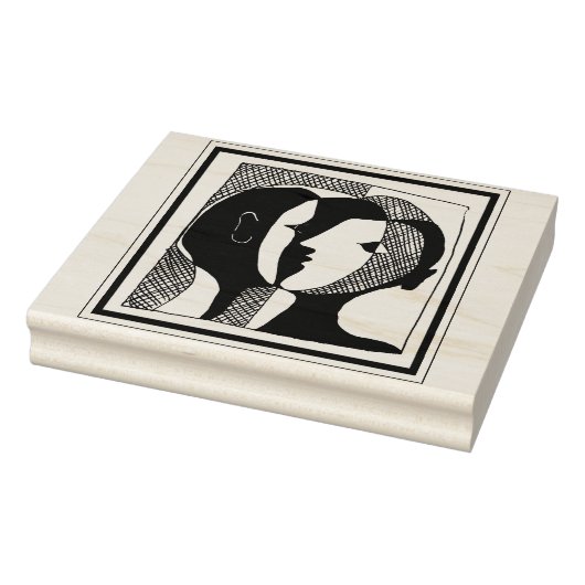 カップル顔ゴムデザインスタンプ ラバースタンプ (スタンプ)