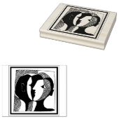 カップル顔ゴムデザインスタンプ ラバースタンプ (押印)