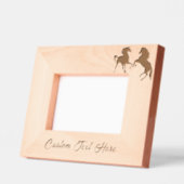 カップル馬のエッチングフレームとカスタム文字 レーザー彫刻フレーム (左)