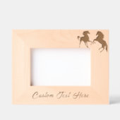 カップル馬のエッチングフレームとカスタム文字 レーザー彫刻フレーム (正面)