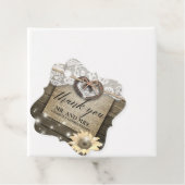 カップル馬の靴ひまわり木結婚の感謝 フェイバータグ (インサイチュ)