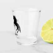 カップル馬ショットガラス応援-カスタム文字 ショットグラス (右)