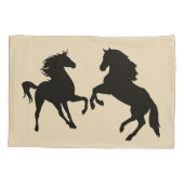 カップル馬ピローケースまたは選択カラー 枕カバー (裏面)