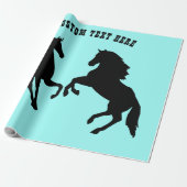 カップル馬ラッピング紙カスタム文字とカラー ラッピングペーパー (アンロールド)