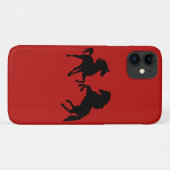 カップル馬レッドiPhoneケース - カラーを選ぶ Case-Mate iPhoneケース (裏面(横))