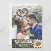 カップル馬蹄太陽結婚花の救日付PHOTO セーブザデート (正面)