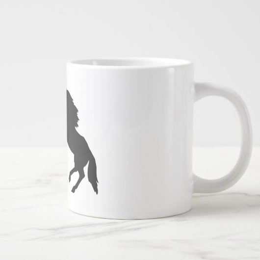 カップル黒馬コーヒーマグ ジャンボコーヒーマグカップ (右)