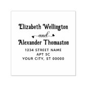 カップル2つの名前ファンシーハート"と" #1差出人住所 セルフインキングスタンプ (デザイン)