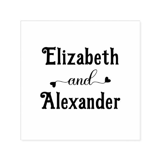 カップル2名ファンシーのハート"と" #1LG セルフインキングスタンプ (デザイン)