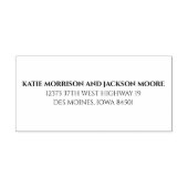 カップル3ライン自己インク付きラバーアドレススタンプ セルフインキングスタンプ (デザイン)