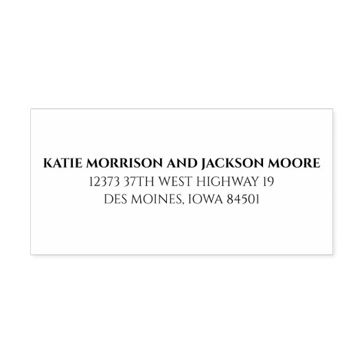 カップル3ライン自己インク付きラバーアドレススタンプ セルフインキングスタンプ (デザイン)