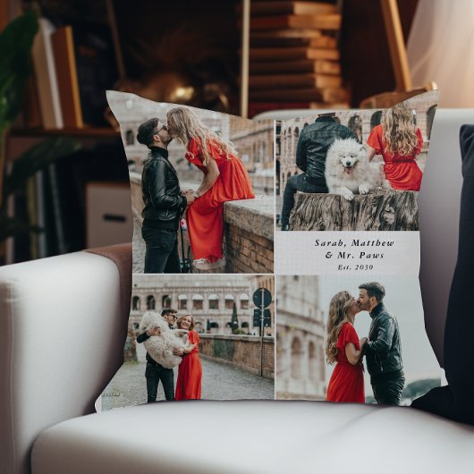 カップル4モダンフォトコラージュ クッション