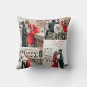 カップル4モダンフォトコラージュ クッション (裏面)