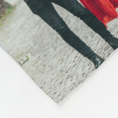 カップル4モダンフォトコラージュ フリースブランケット (角)